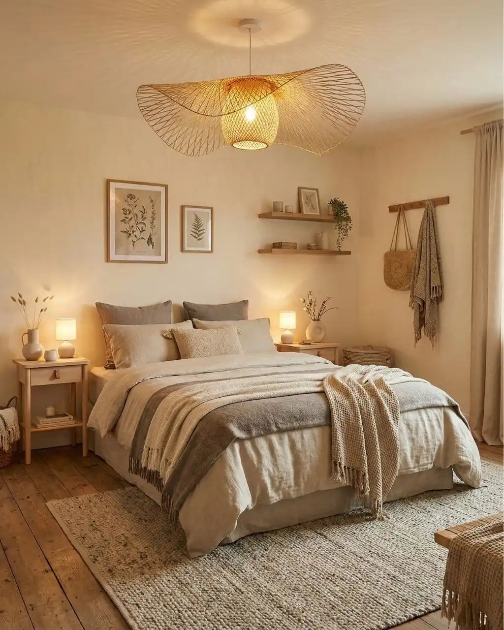 Suspension Luminaire pour Chambre Japonaise