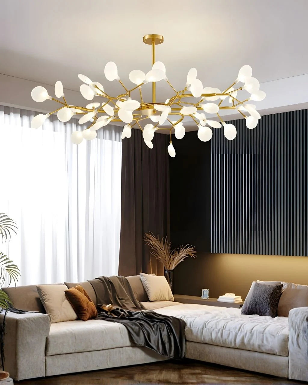 Suspension Luminaire pour Salon Feuille