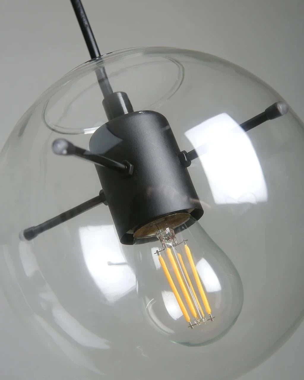 Suspension Luminaire pour Chambre Boule en Verre