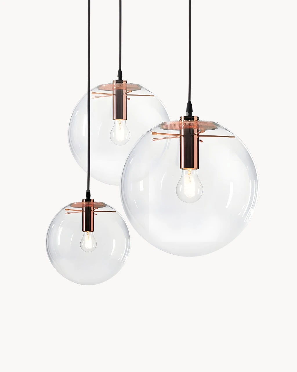 Suspension Luminaire pour Chambre Boule en Verre