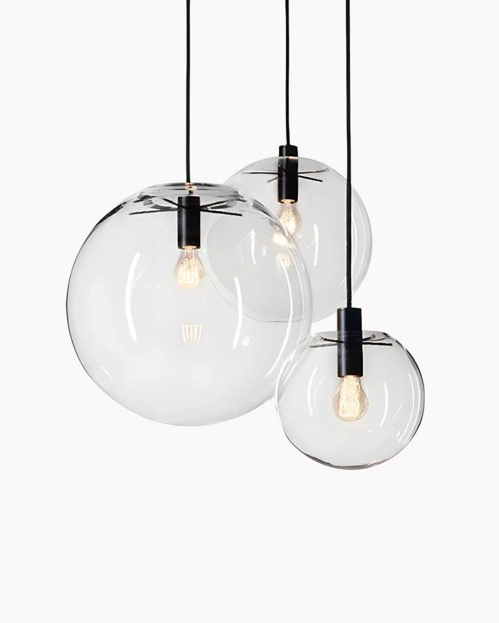 Suspension Luminaire pour Chambre Boule en Verre