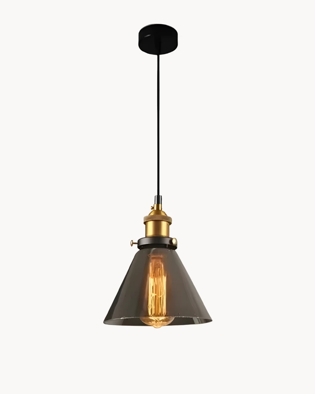 Suspension Luminaire pour Salon en Verre Fumé