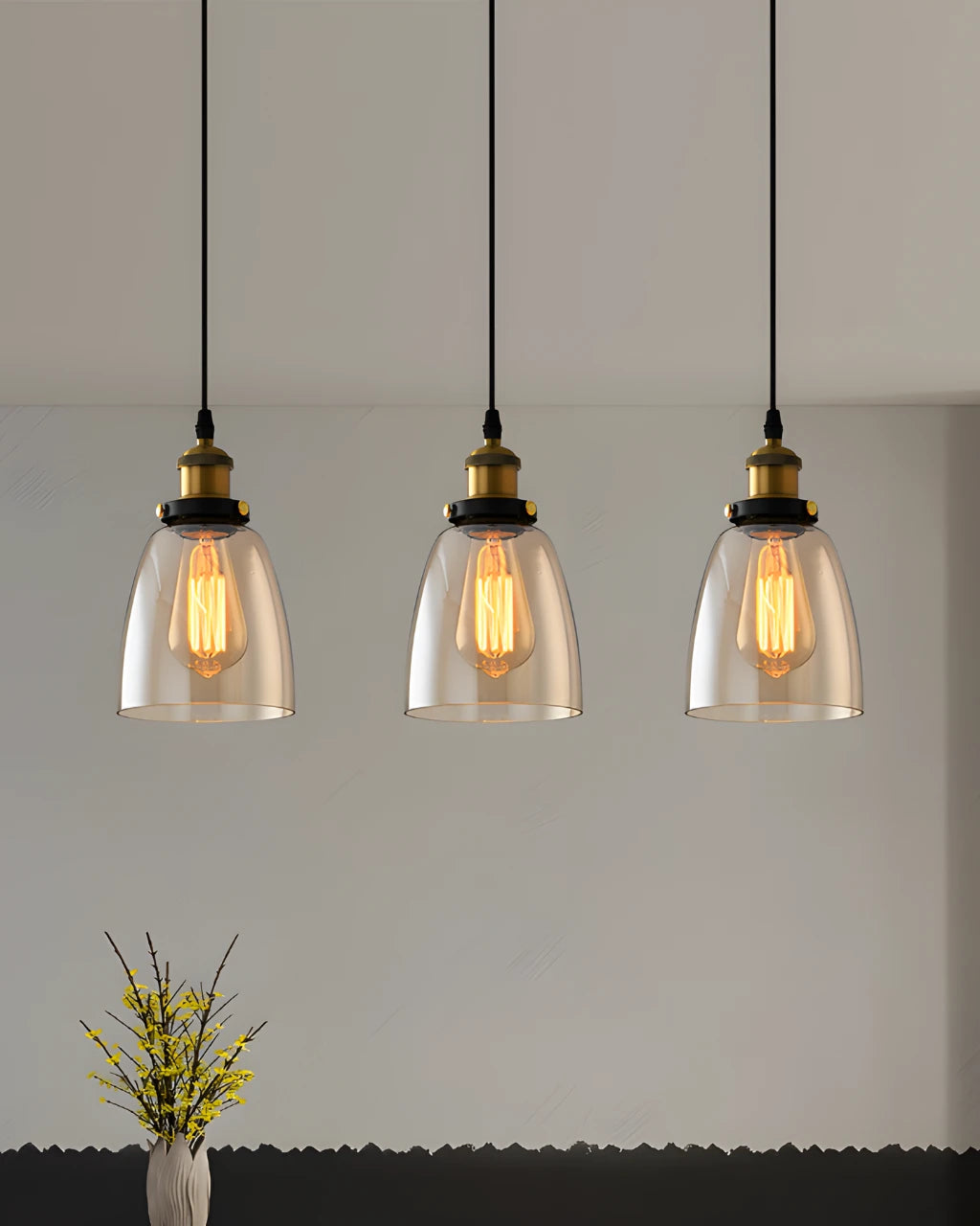 Suspension Luminaire pour Salon en Verre Soufflé