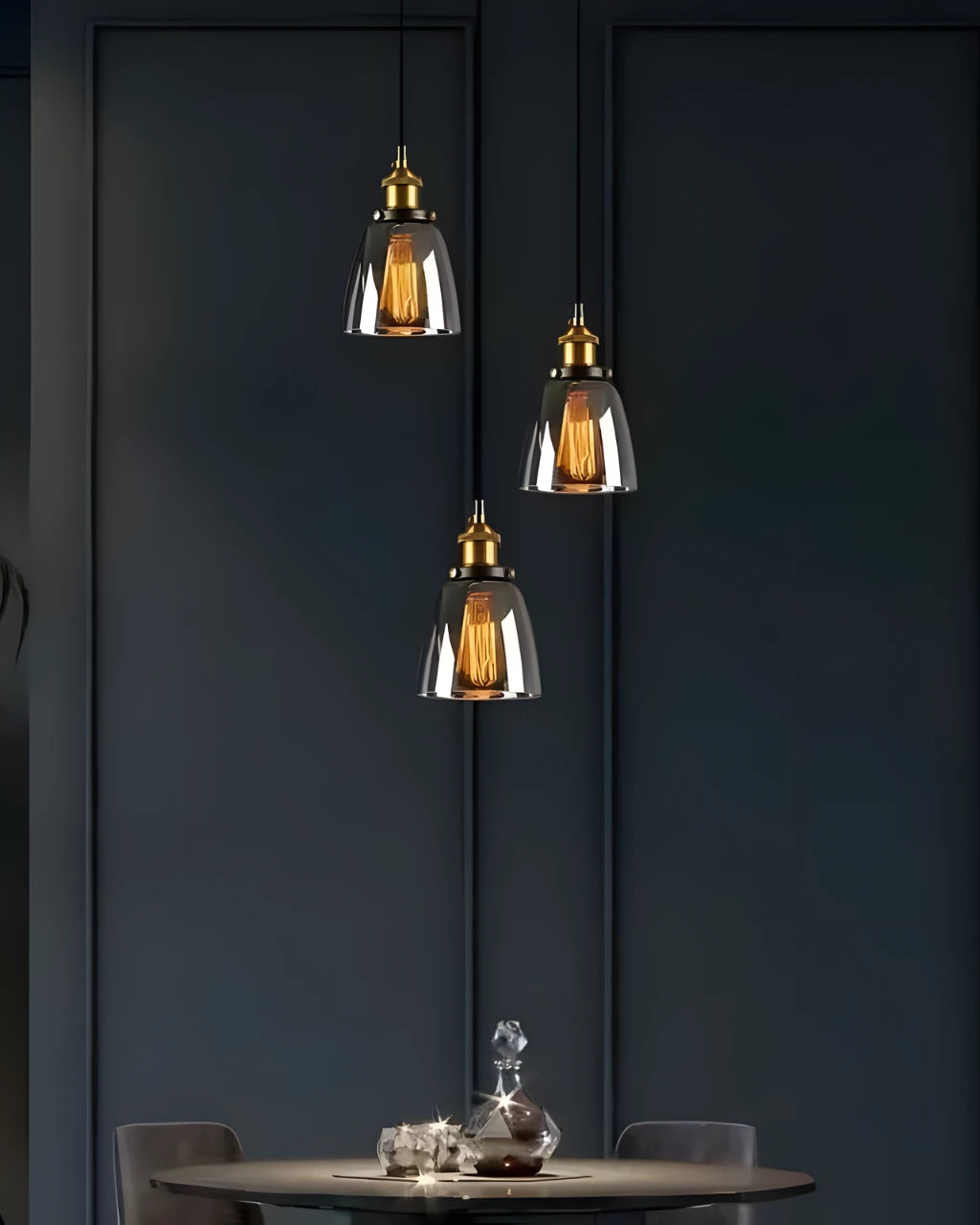 Suspension Luminaire pour Salon en Verre Soufflé