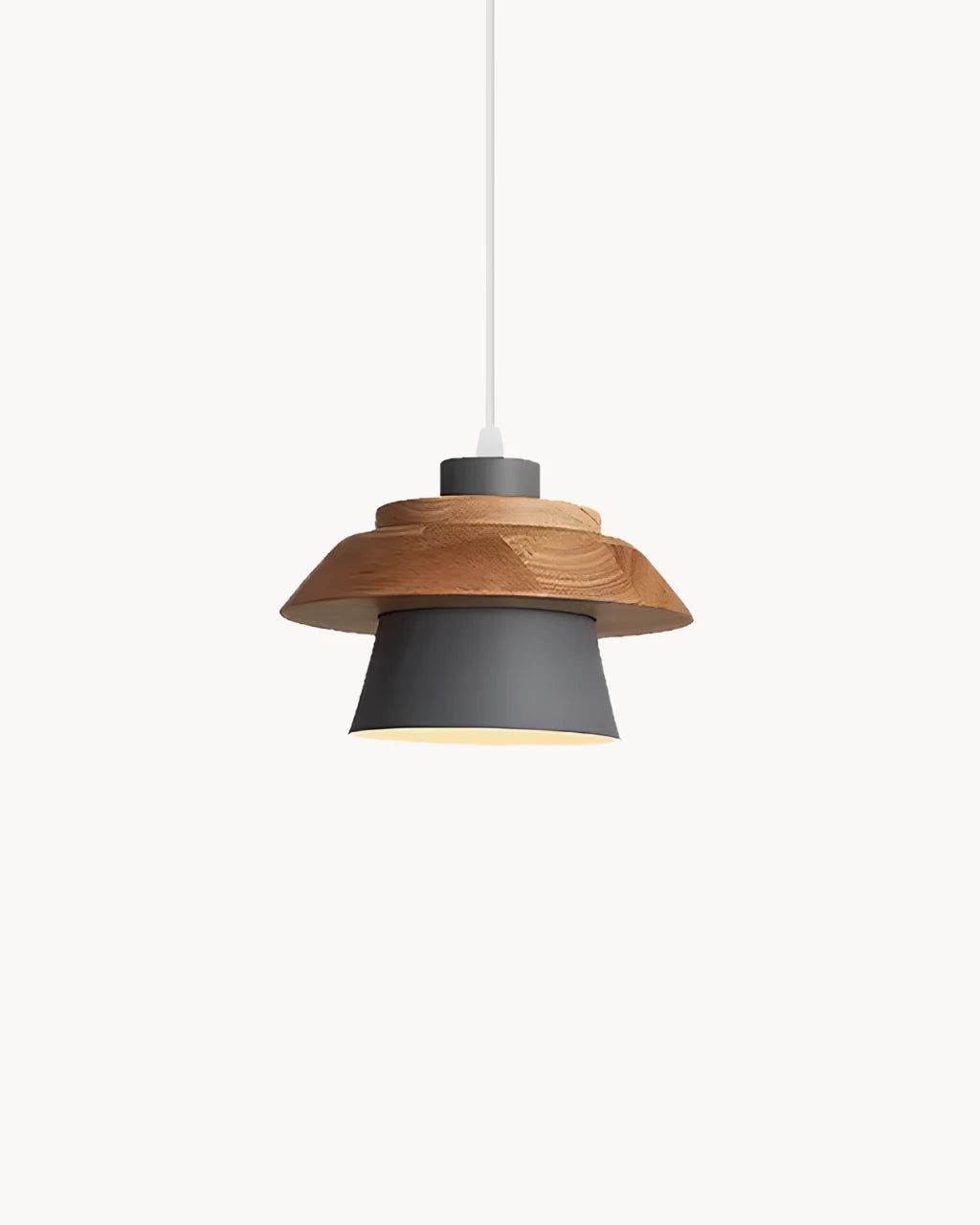 Suspension Luminaire pour Salon Metal et Bois