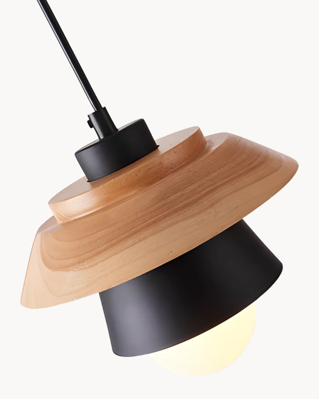Suspension Luminaire pour Salon Metal et Bois