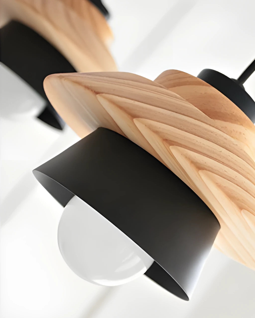 Suspension Luminaire pour Salon Metal et Bois