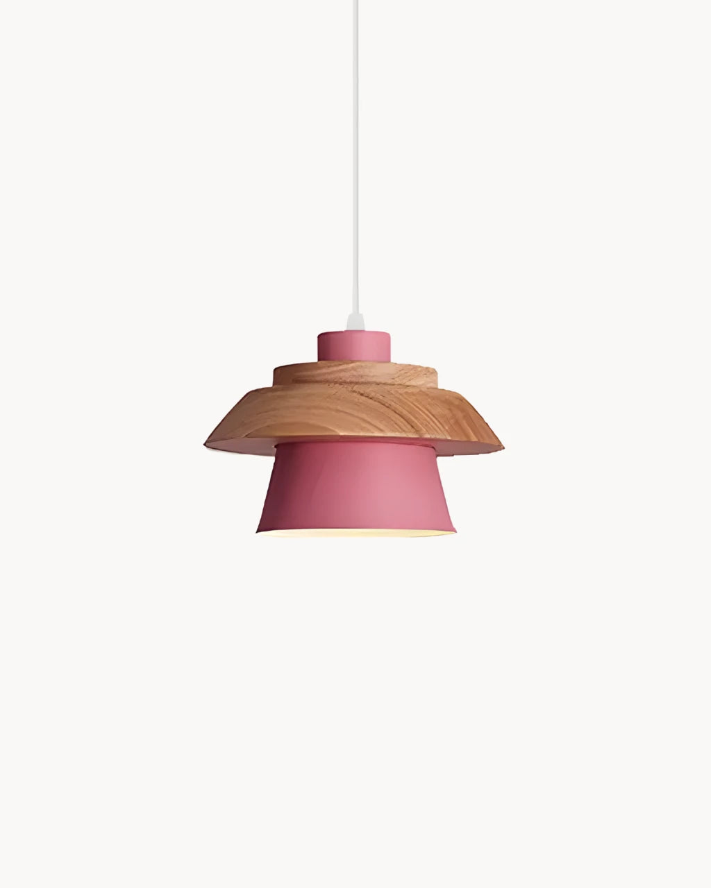 Suspension Luminaire pour Salon Metal et Bois