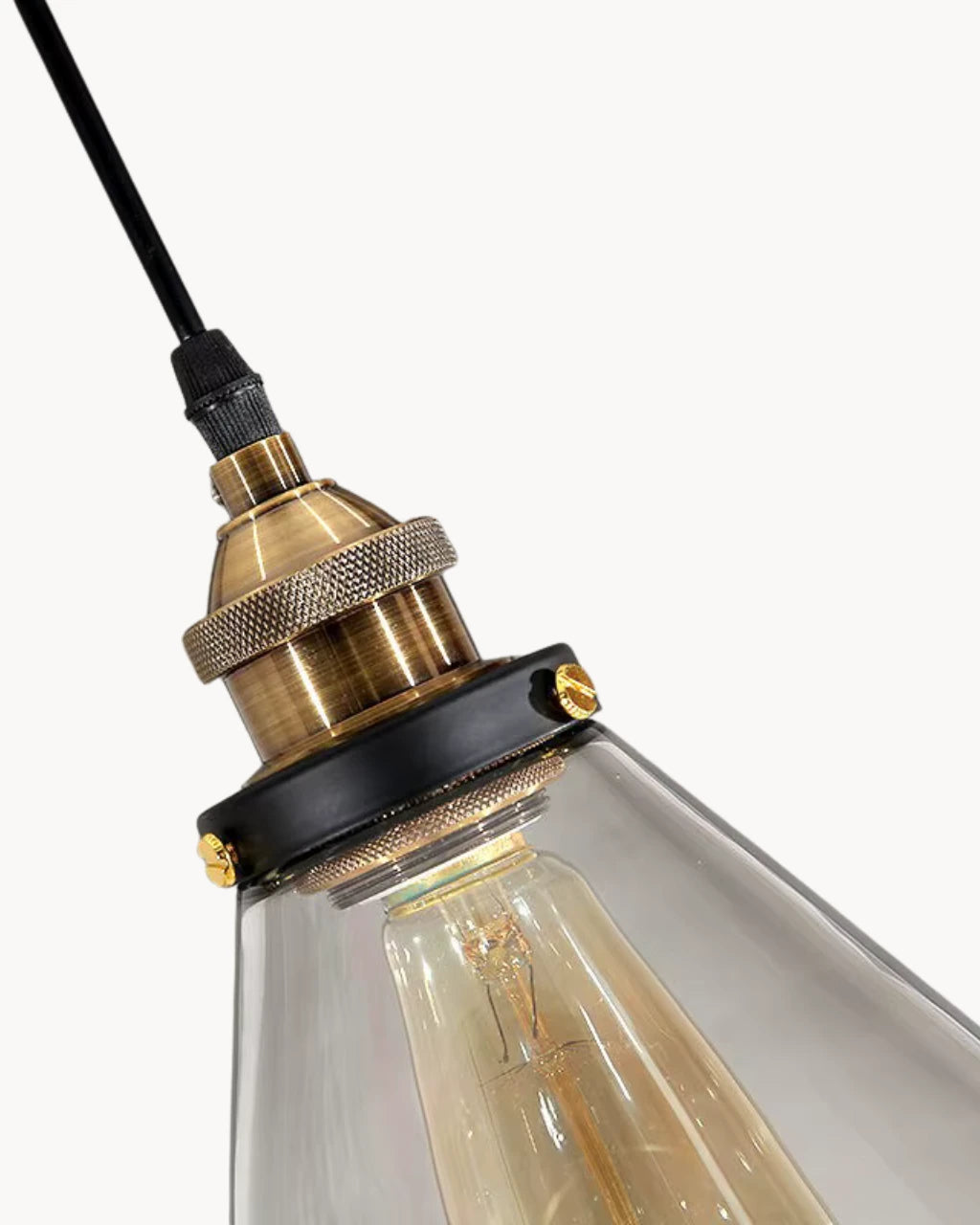 Suspension Luminaire pour Salon en Verre Fumé