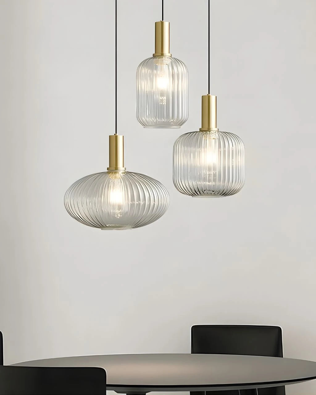 Suspension Luminaire pour Salon en Tube de Verre
