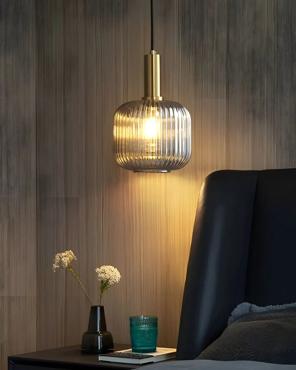 Suspension Luminaire pour Salon en Verre Transparent