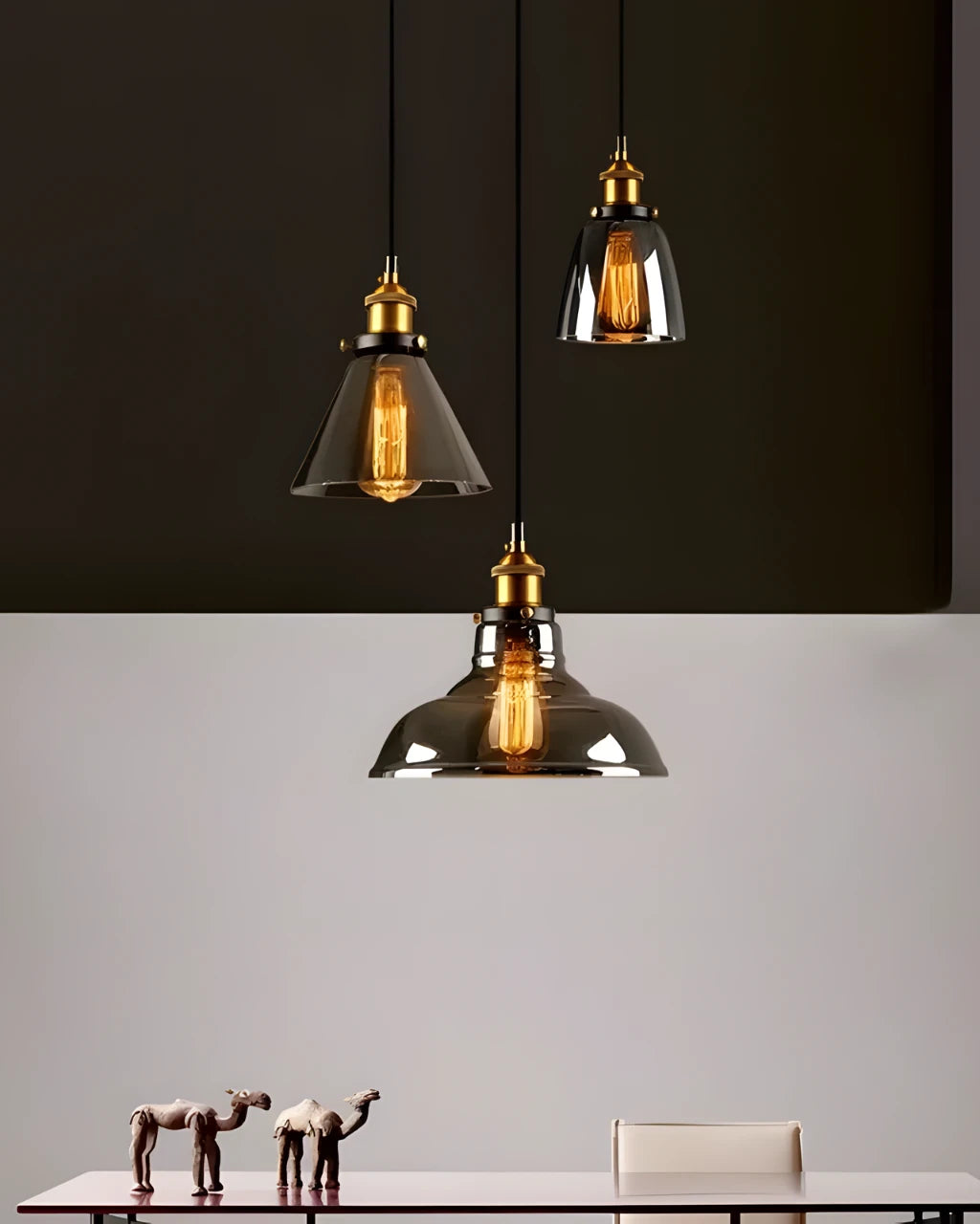 Suspension Luminaire pour Salon en Verre Design