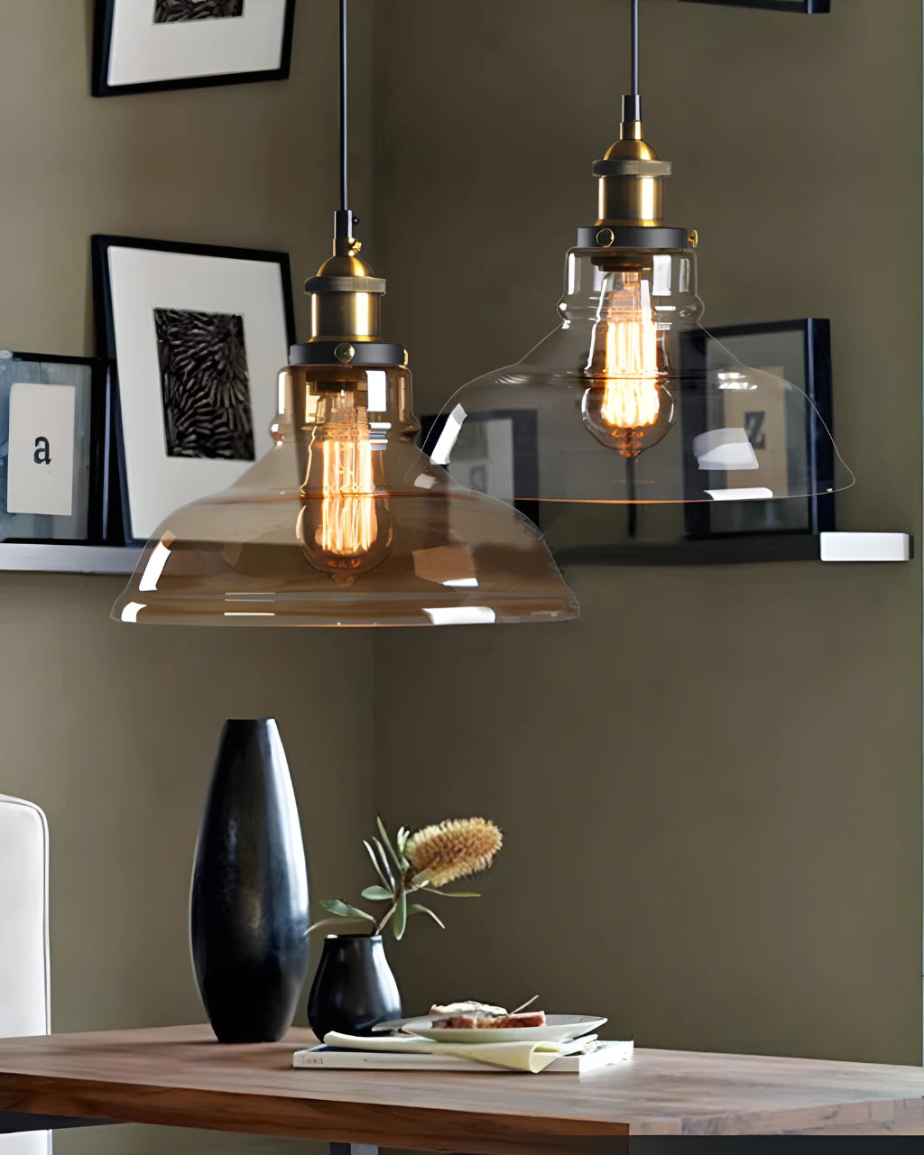 Suspension Luminaire pour Salon en Verre Design