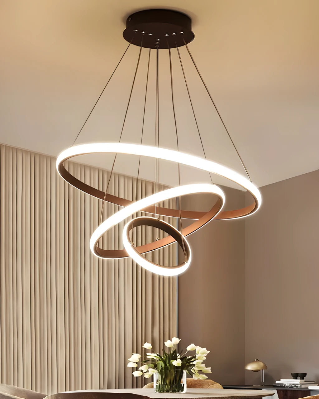 Suspension Luminaire pour Salon en Cercle
