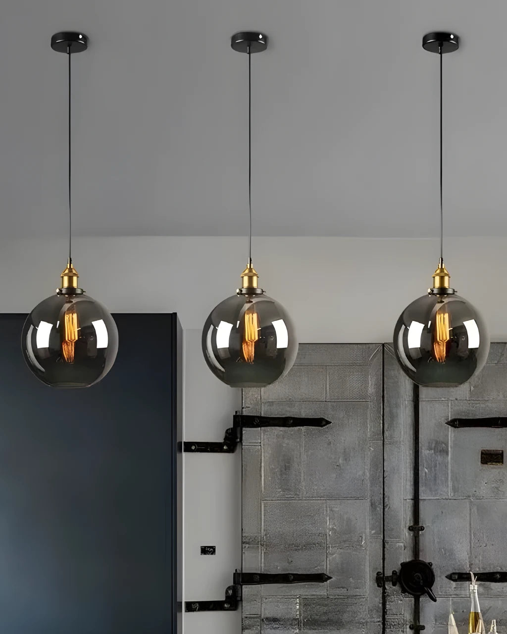 Suspension Luminaire pour Salon Globe en Verre