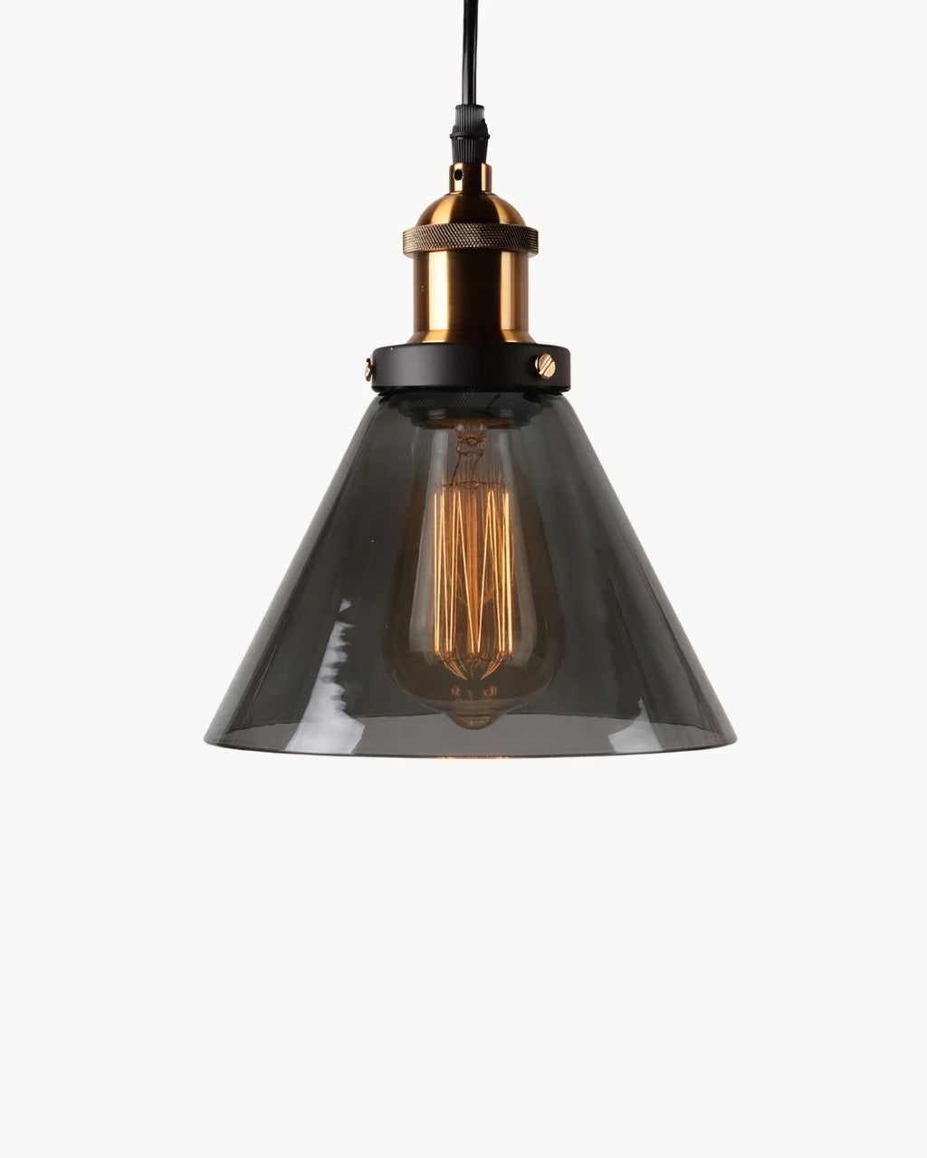 Suspension Luminaire pour Salon en Verre Fumé