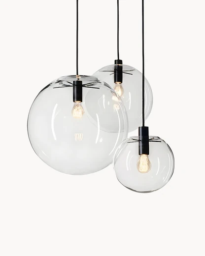 Suspension Luminaire pour Chambre Boule en Verre