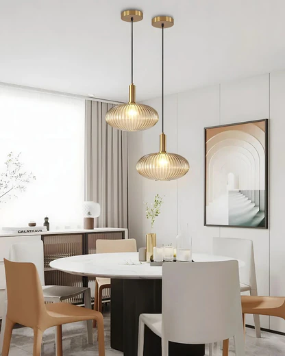 Suspension Luminaire pour Salon Boule en Verre
