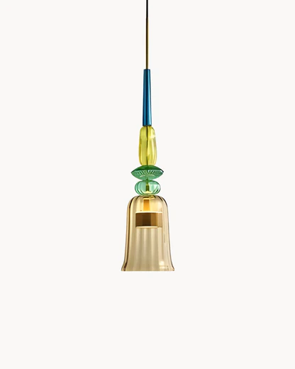 Suspension Luminaire pour Salon en Verre Coloré