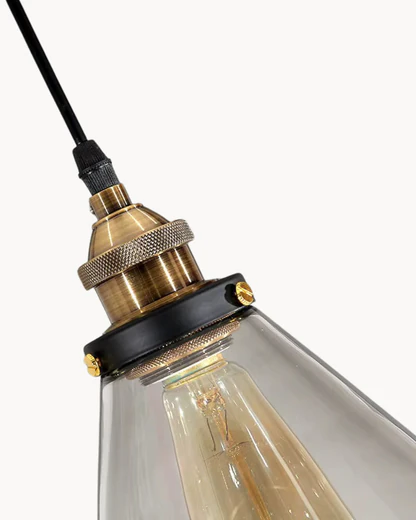 Suspension Luminaire pour Salon en Verre Fumé