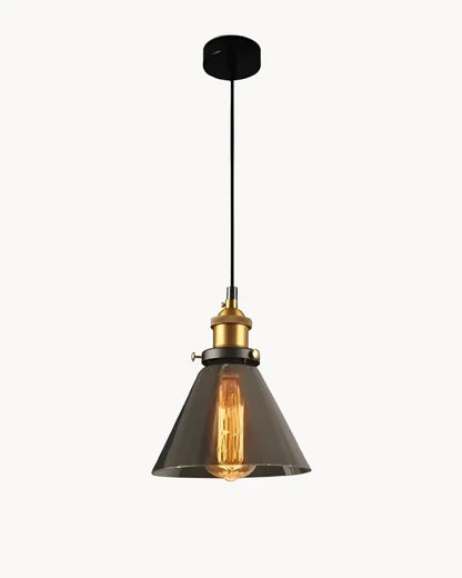 Suspension Luminaire pour Salon en Verre Fumé