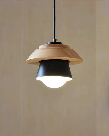 Suspension Luminaire pour Salon Metal et Bois