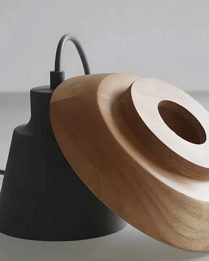 Suspension Luminaire pour Salon Metal et Bois